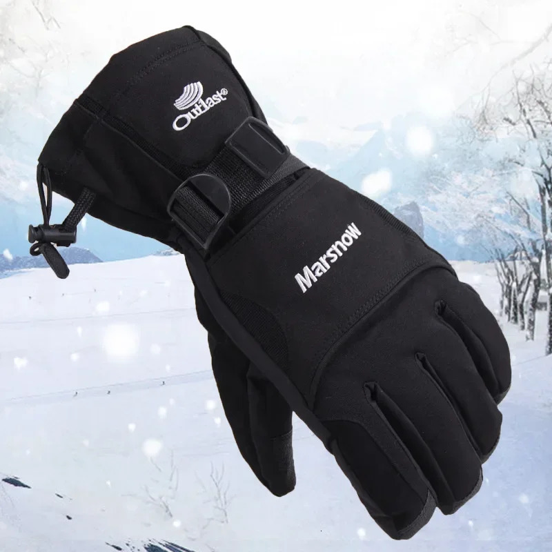 mens ski gloves skis sleds motorcycles winter windproof waterproof neutral style snow riding 241107