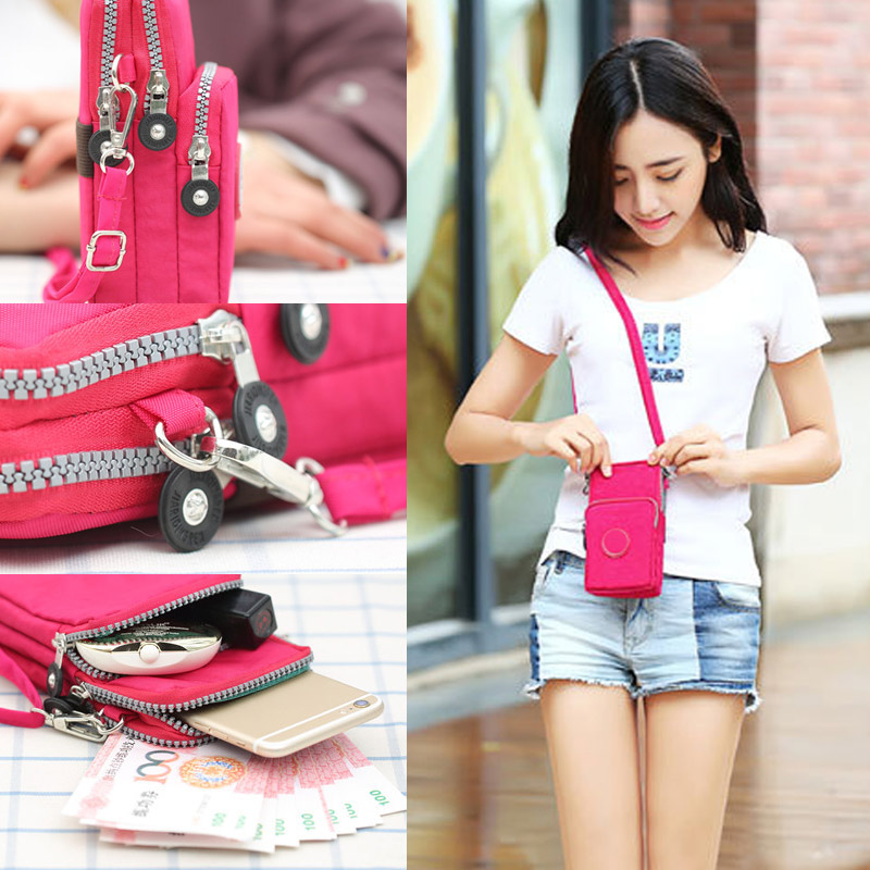Women Messenger Crossbody Bag Wallet Handbag Phone Pouch Case Zipper Casual Shoulder Bag Purse 2023 New Fashion Multifunction
