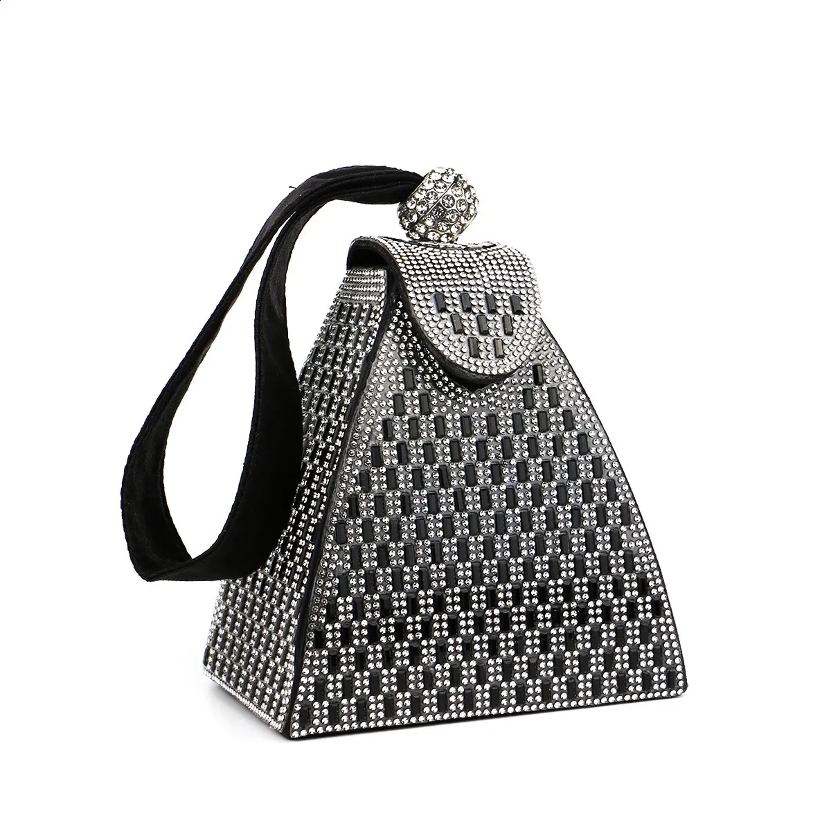 Simple Fashion Lady Evening Bags Acrylic Day Clutch Triangle n Diamonds Party Shoulder Handbags Banquet Purse