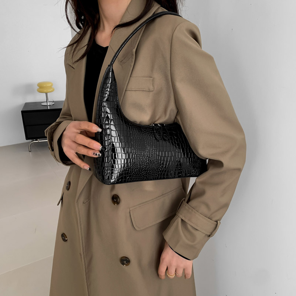 Women's Handbags New Shoulder Bag Retro Design Alligator Pattern Armpit Bag Party Fashion Handbag Crocodile Embossed Totes Bag