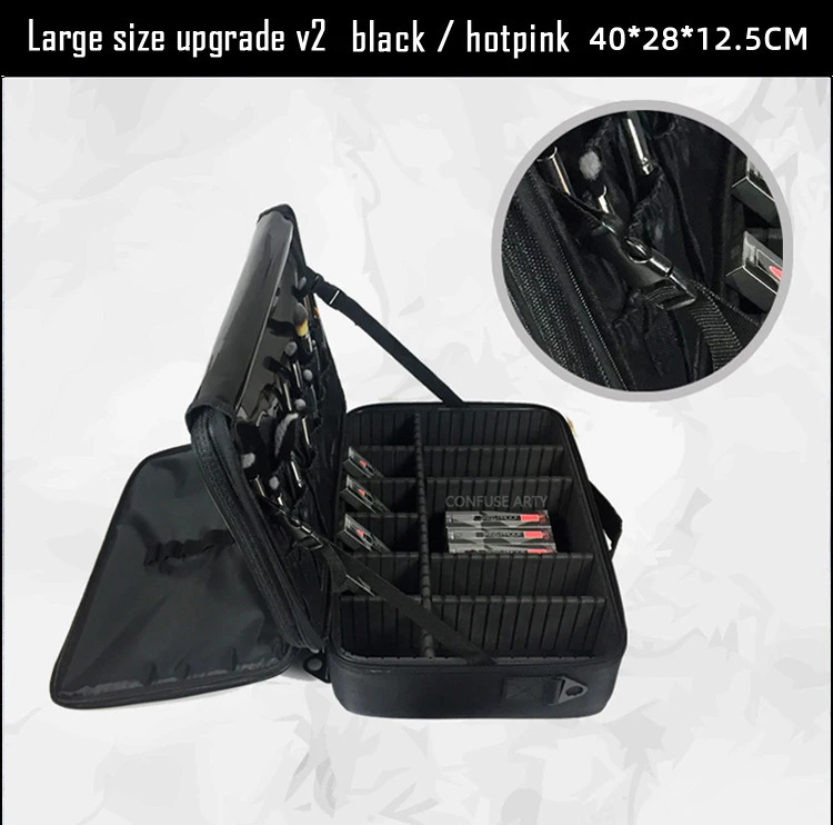 High quality professional organizer Bolso Mujer makeup box large capacity storage bag 2 layers dh912331255