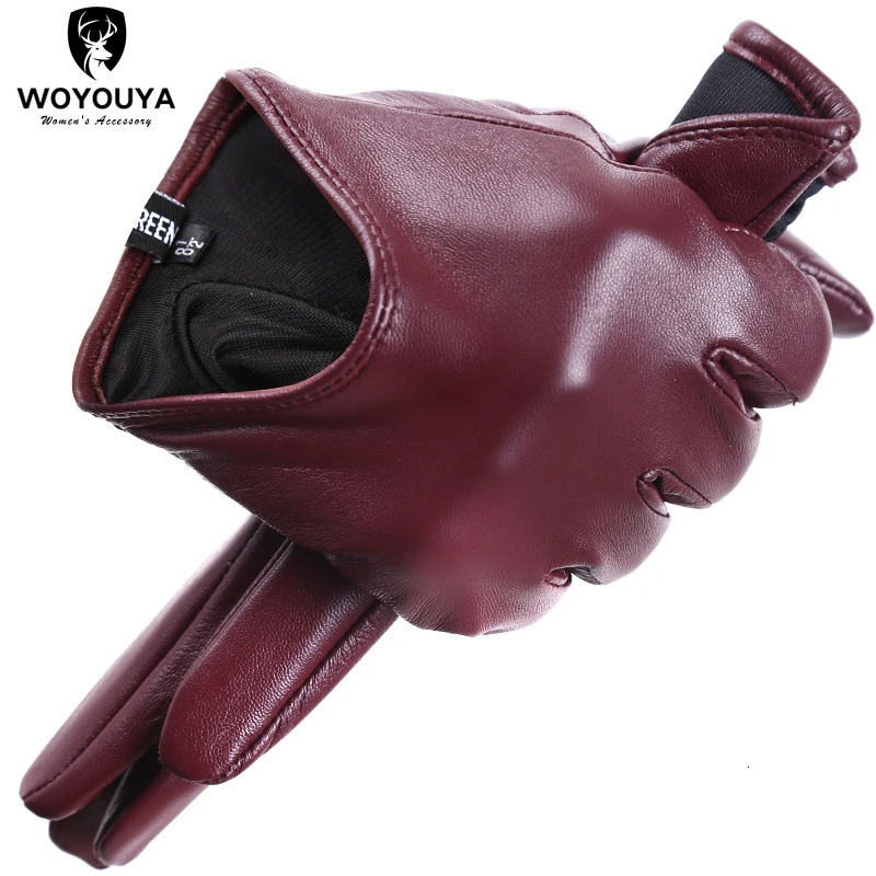 Fashion colored clothing accessories womens leather gloves comfortable short womens gloves warm winter gloves 241106