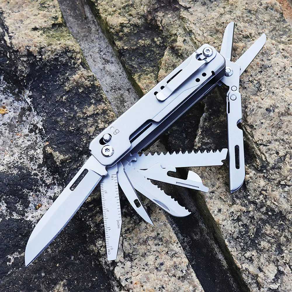 Combination Multi Tool Folding Knife Scissors Detachable Outdoor Pocket Knife EDC Emergency Manual Tool Multi purpose Knife X241107