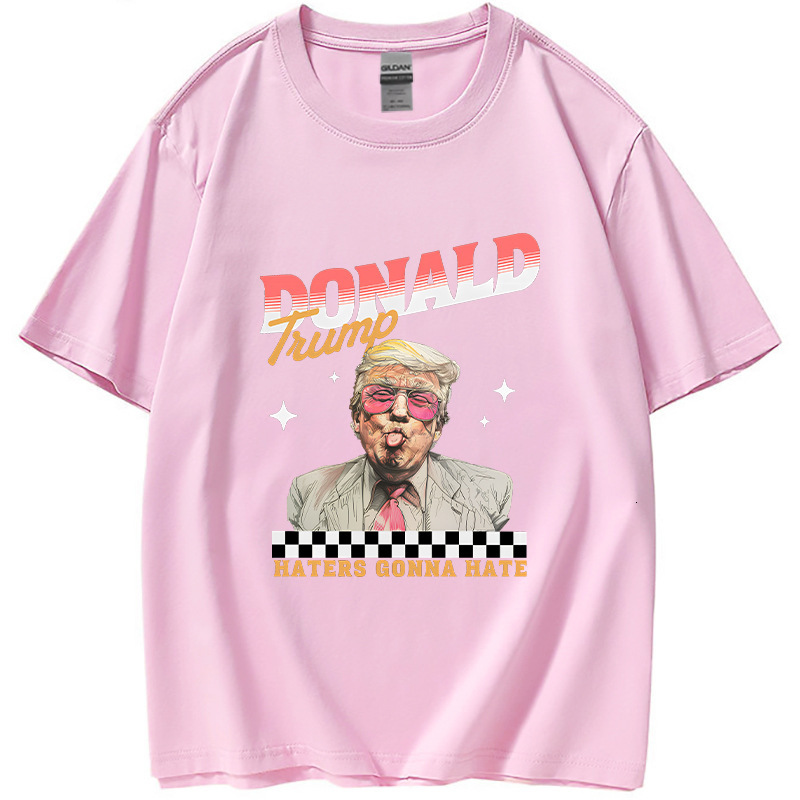 New Trump Summer Collection Half Cotton Casual Fashion Short Sleeve T-shirt Trendy Hoodie