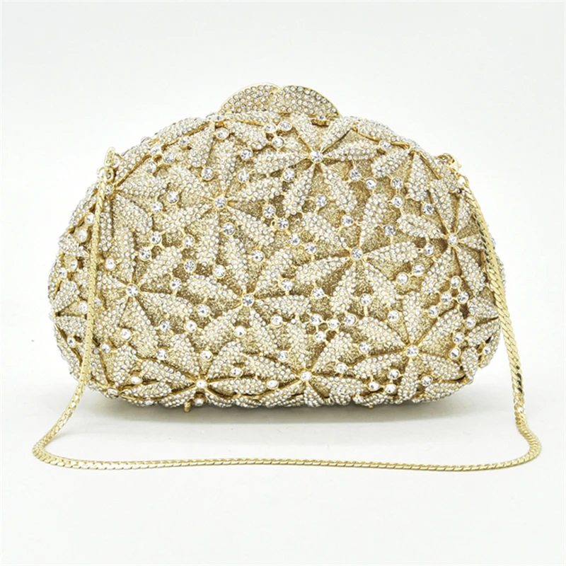 New Purses-and-handbags In Women's Totes Female Handbags Lady Chain Metal Shoulder Bag Clutches Bag Ladies Party Small Purse