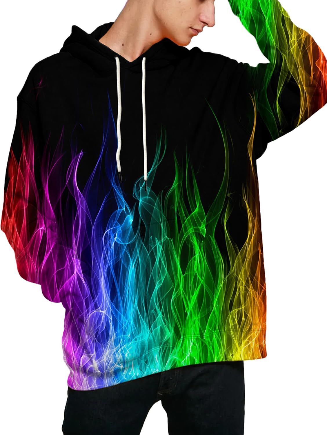 Hoodie for Mens Womens Unisex 3D Printed Hooded Sweatshirt Casual Pullover Hoodie with Big Pockets Graphic Cool, colorful and handsome patterns