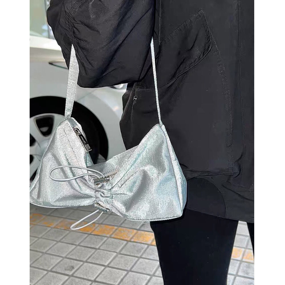 Women Bag Ruched Y2K Korean Sweet Casual Fashion SOFT Zipper Purses and Handbags Shouoder Bag Designer Bag