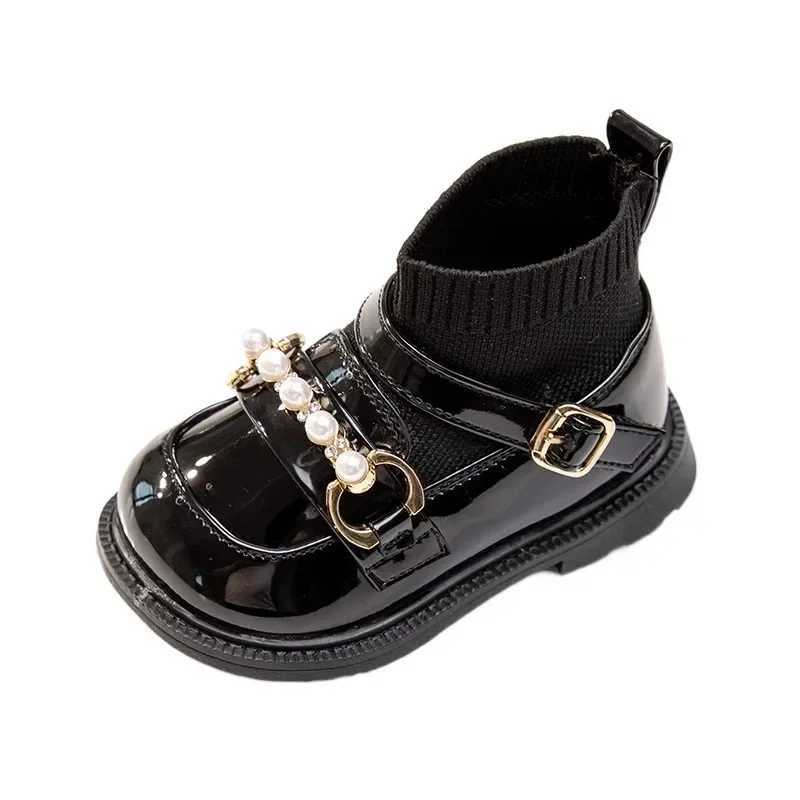 Warm Girl Boots Comfort Versatile Ankle Boot Trendy Sweet Child Shoe Soft Soled Simple Sock Boot Exquisite Princess Girl ShoesXJ241206