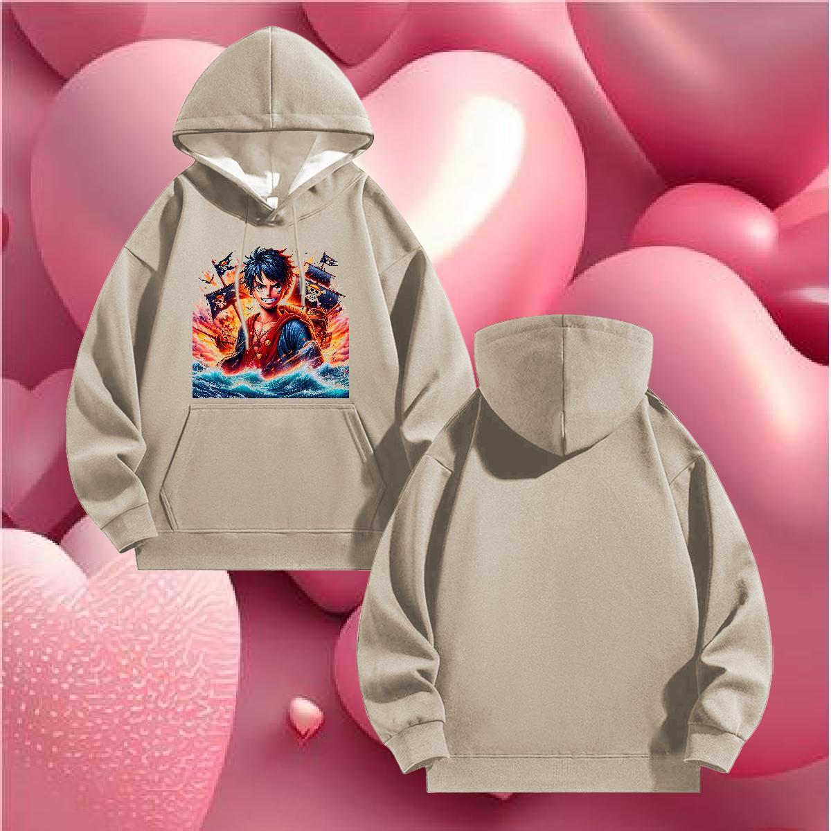 2024 DIY Hoodie For Man Anime Printing Street Brand Hoodie for Man Woman Hooded Collar Breathable Cartoon Print Top Hoody 350g Cotton