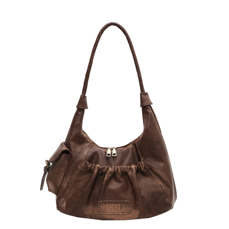 Luxury Design Fashion Zipper Underarm Bag Streetwear Grunge Vintage Handbags Aesthetic Shoulder Bags Women Casual