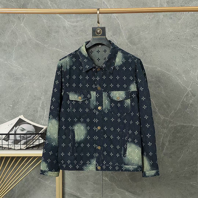 Jeans Jacket Men Oversized Vintage Streetwear Button Down Denim Trucker Jean Coat