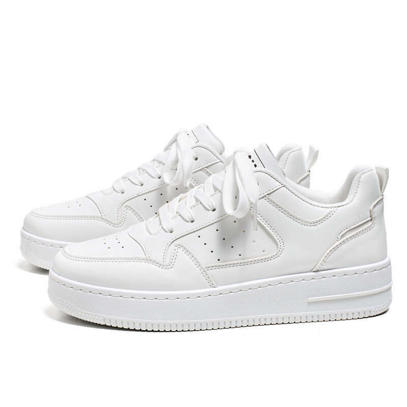 Men's spring brand high-end leather sports small white men's casual board soft versatile thick sole trendy shoes