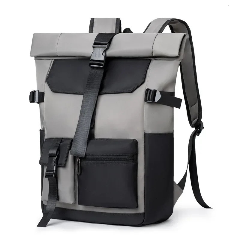 Waterproof outdoor sports leisure travel day bag roll mens laptop backpack outdoor travel camping hiking laptop bag 241106