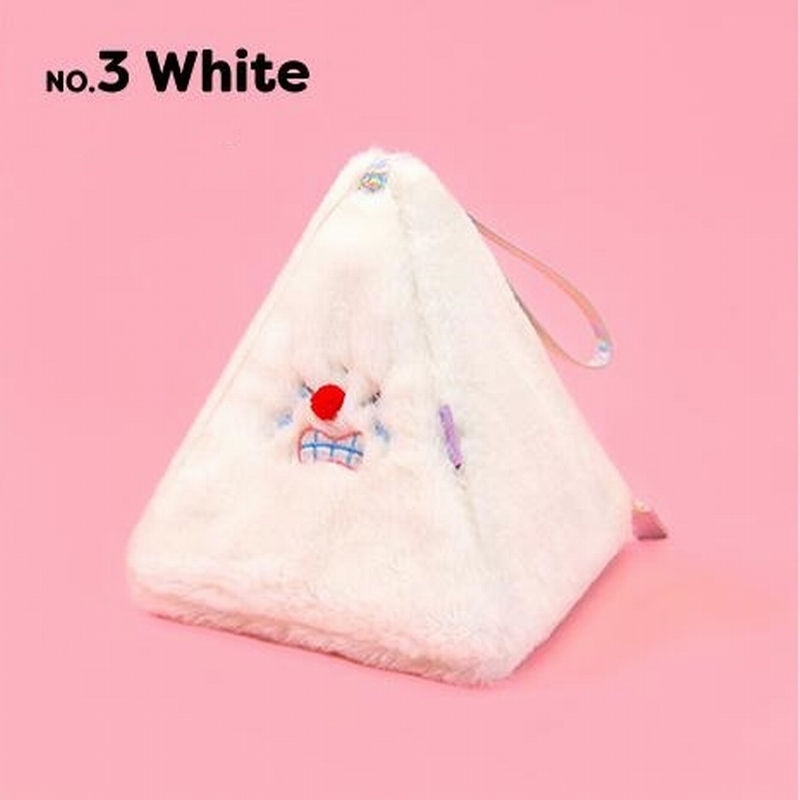 Korean Harajuku Plush Triange Women Purses And Handbags Kawaii Enmoji Girls Day Clutches Mini Makeup Storage Bag Cute Pouch