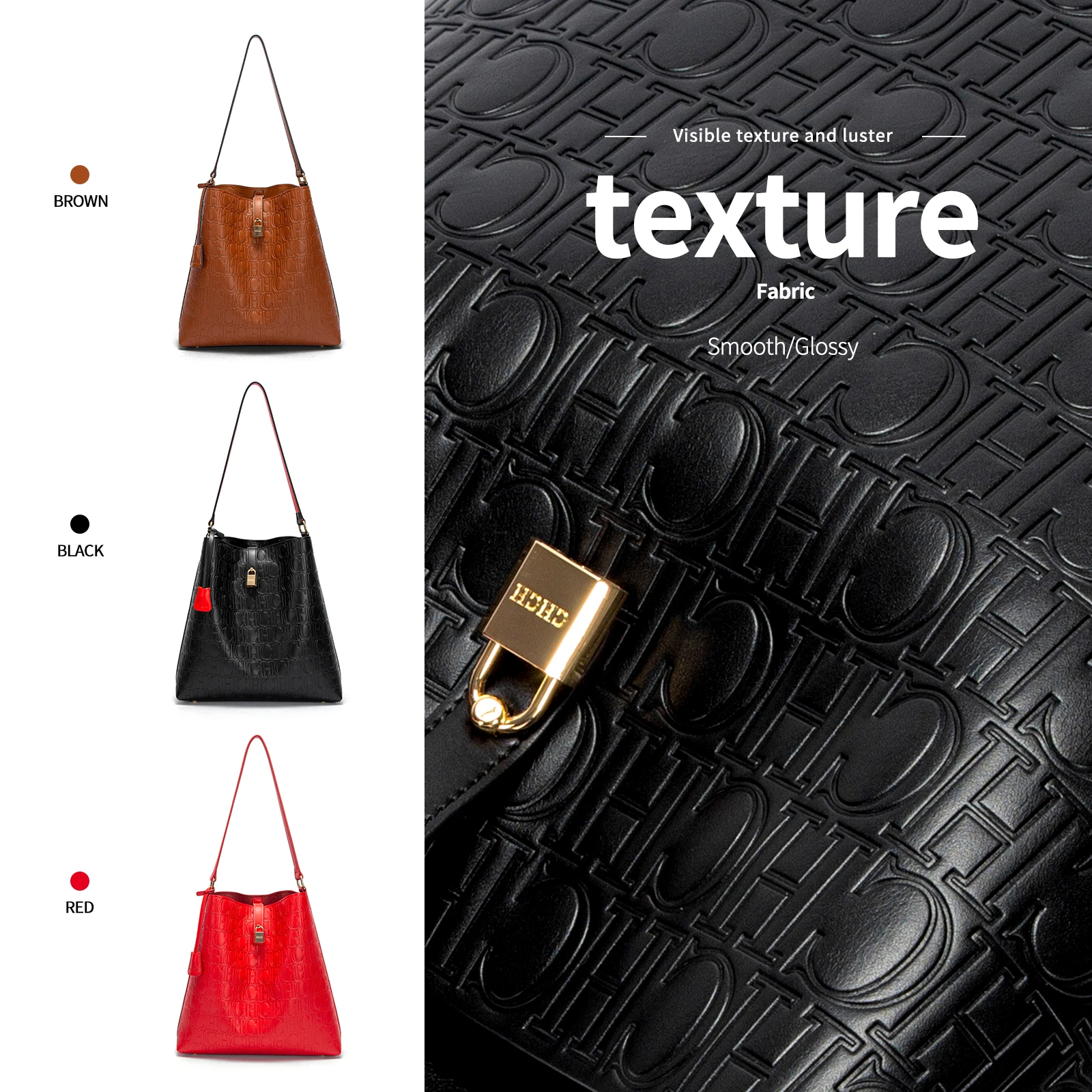 Vintage Bags Pure Color Women's Tote - Retro Classic Letter Print Large Capacity Versatile hot Style Fashion Shoulder Bag