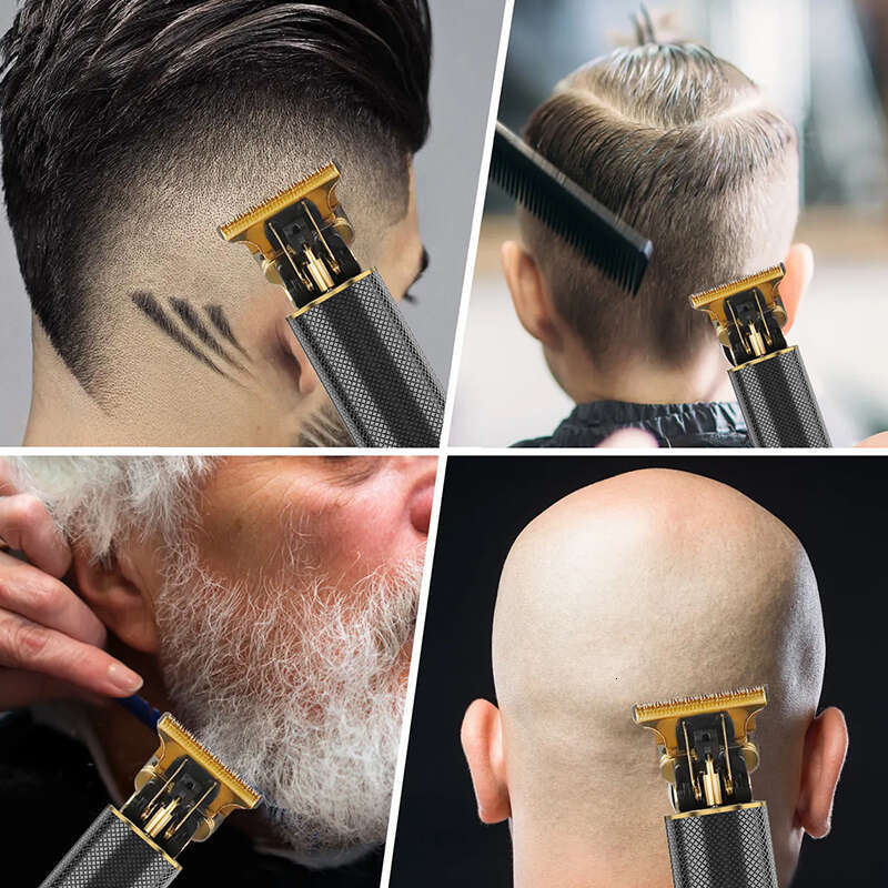 Men's Cordless Electric Dragon Clippers Rechargeable Beard Shaver T Blade Trimmer Zero Gapped Edgers Hair Cutting