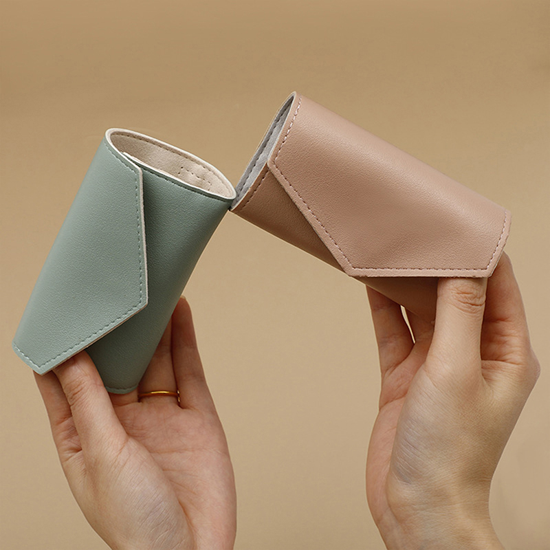 Portable Jewelry Organizer Bag For Women Travel Multi-functional Earrings Ring Necklace Storage Bag PU Creative Jewelry Roll