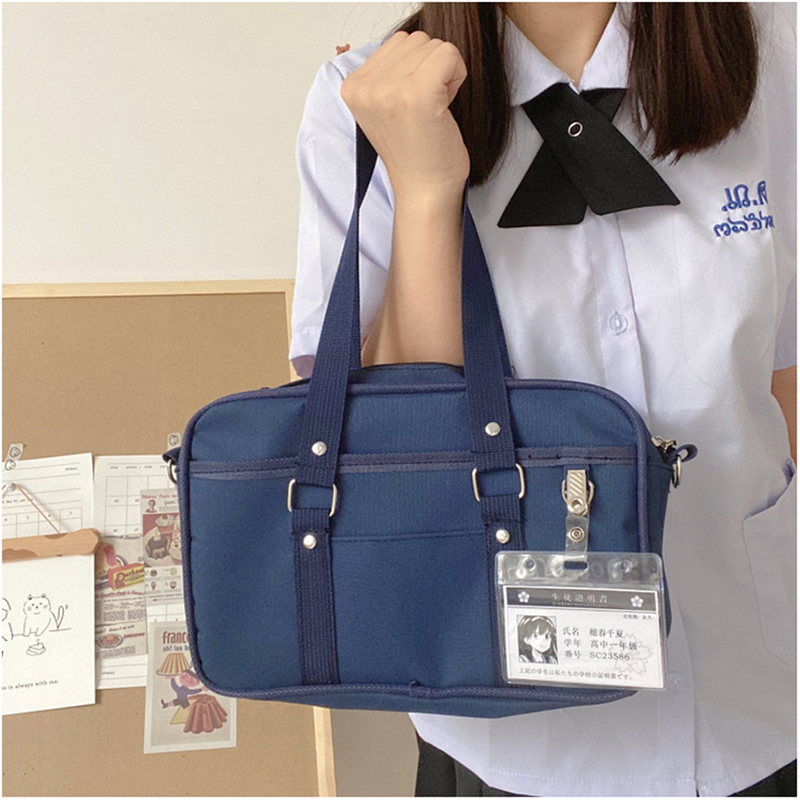 Lovely Japan Style Students Bags Girls JK Briefcase Bookbag Travel Messenger Bags Shoulder Bags With Card pockets