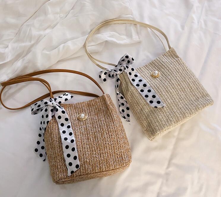2020 Korean summer new straw bag small fresh simple fashion shoulder bag woven women bag