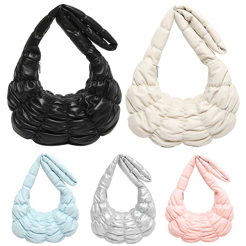 Women Half Moon Sling Bag Solid Color Simple Satchel Bag Zipper Closure Crescent Shoulder Purse Daily Bag for Ladies