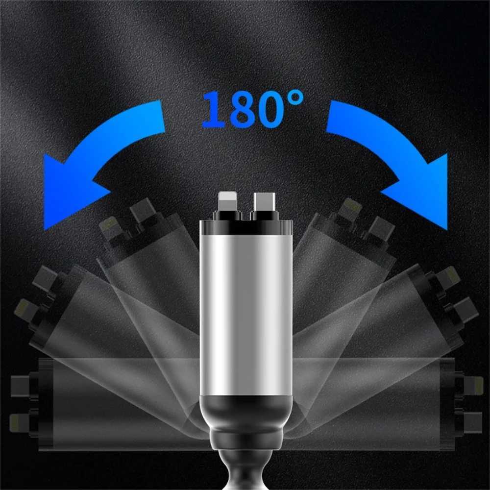 4-in-1 120W car charger extendable car cigarette light adapter USB Type C fast charging cable Y241106