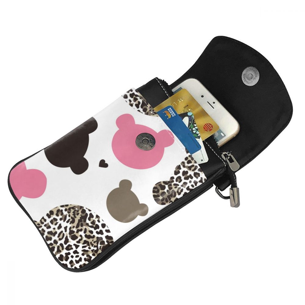 Cartoon Pattern Soft Leather Luxury Handbags Women Mobile Phone Bag Woman Messenger Shoulder Crossbody Bags For Women Sac A Main