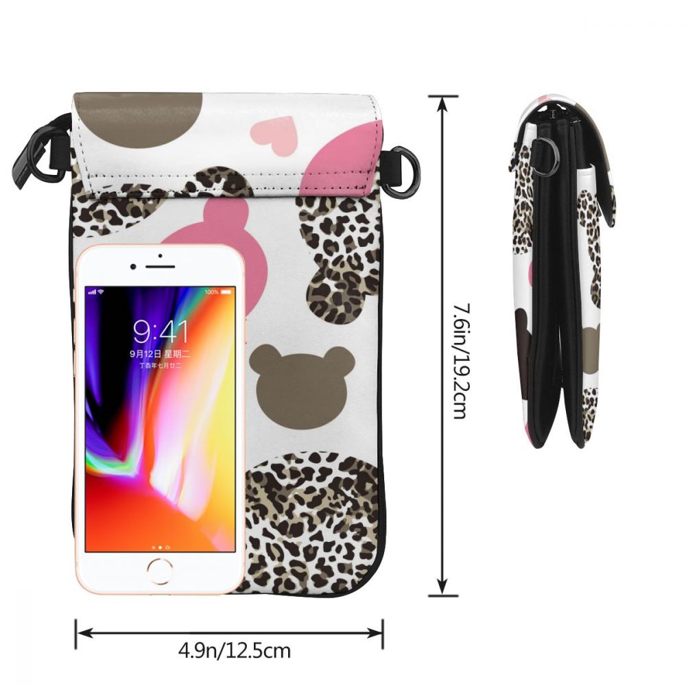 Cartoon Pattern Soft Leather Luxury Handbags Women Mobile Phone Bag Woman Messenger Shoulder Crossbody Bags For Women Sac A Main