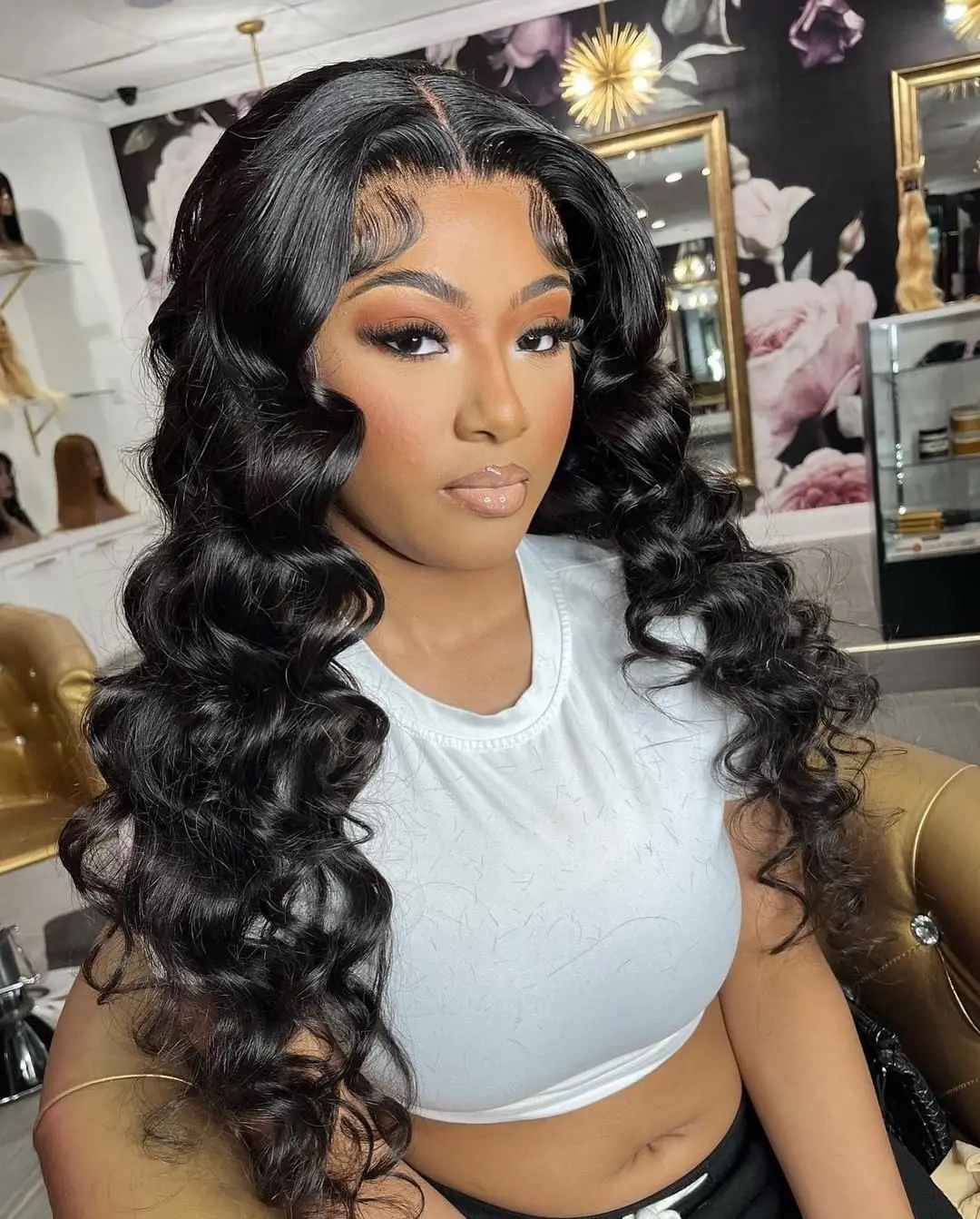 Free shipping Peruvian Soft 13x4 Loose Deep Wave Front Human Hair Wigs for Women Remy Black /red/blonde HD Transparent Lace Frontal Wig