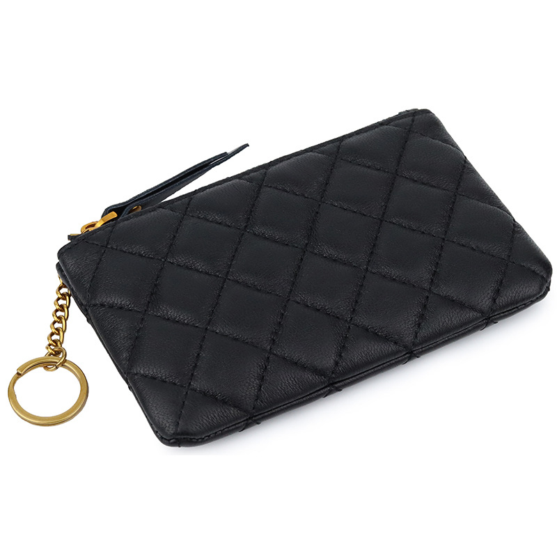 Classic Designer Mini Coin Purse Pouch Small Change Wallet Sheepskin Genuine Leather Girls Bags Fashion Brand Key Chain Coin Bag