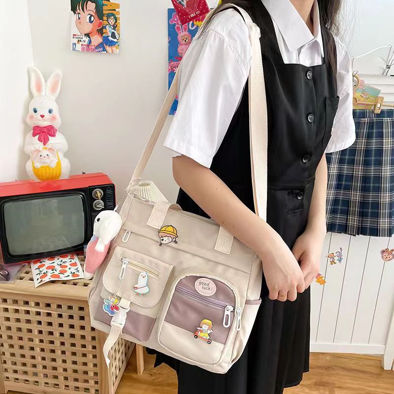 Nylon Waterproof Canvas Women Handbags Shoulder Bag Japanese Ladies Messenger Bag Student School Crossbody Bags for Girl Satchel