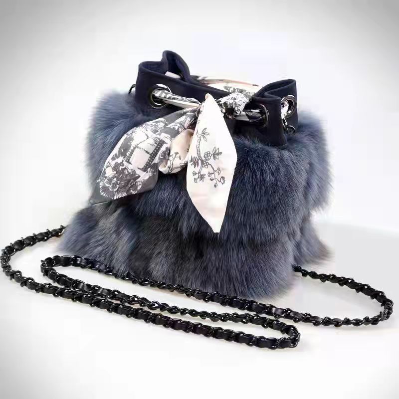 New Fashion Women Bag Free Shipping Fox Fur Clutch Autumn and Winter Makeup Coin Purse Women Bags Designer Handbags High Quality