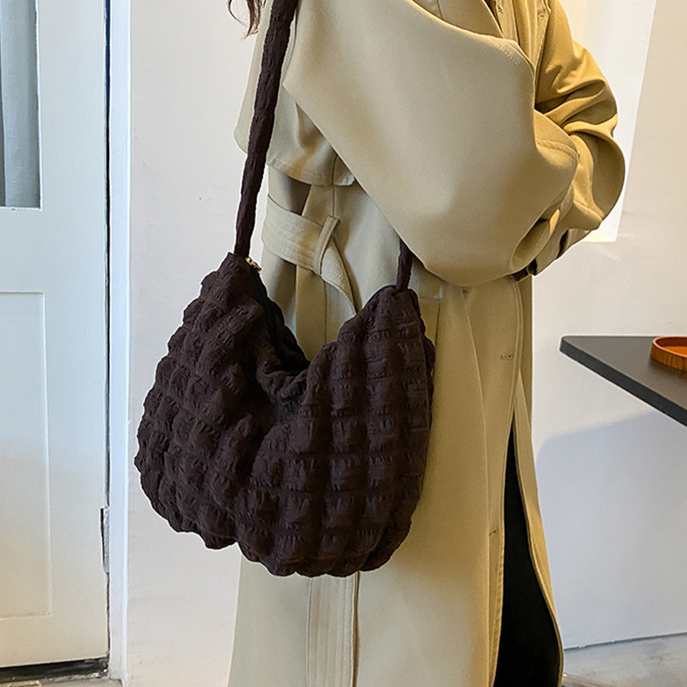Ladies Handbags Fashion Women Crossbody Bags Bubbles Cloud Shoulder Tote Bag Casual Elegant Pleated Ruched Hobos Shopper Purse
