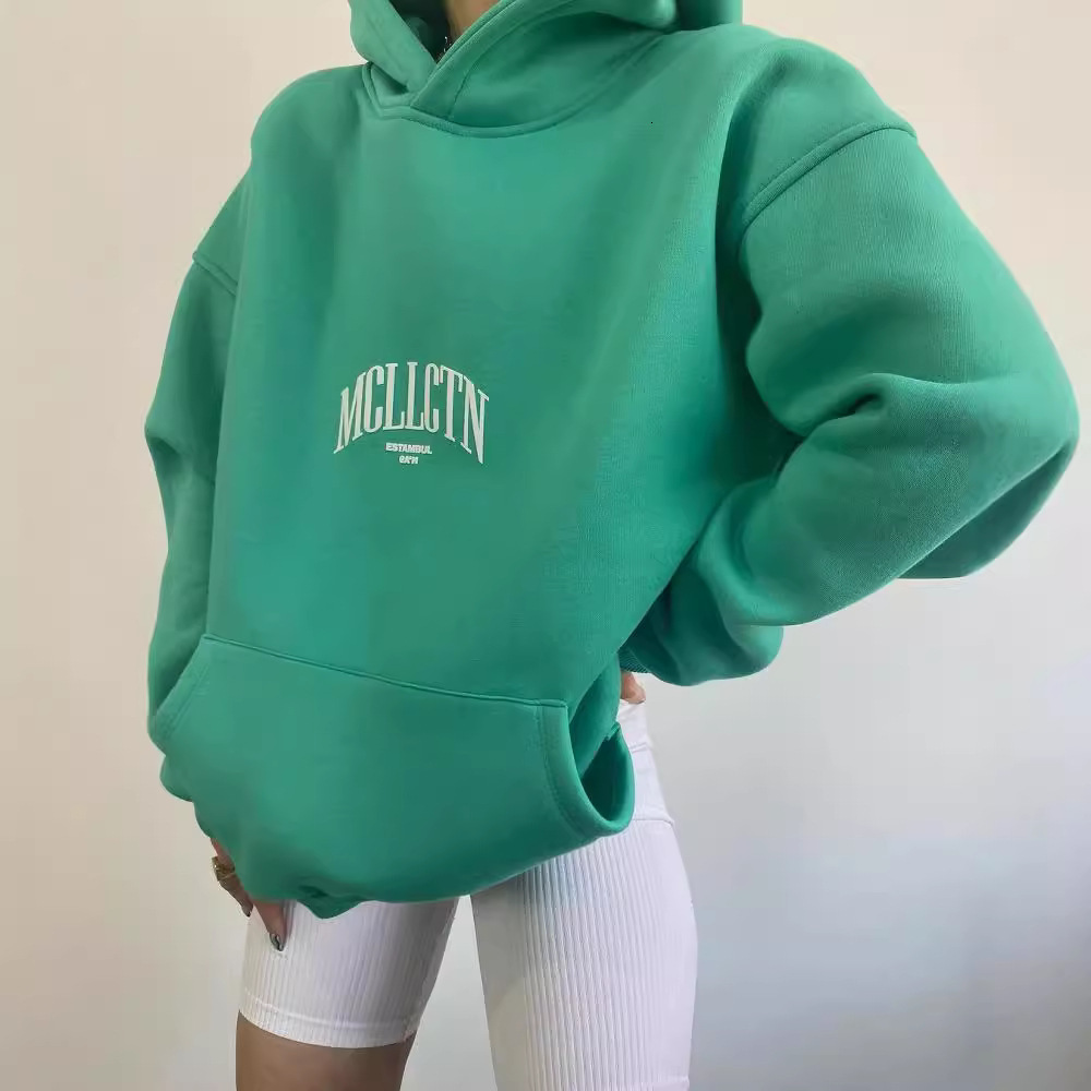 New Women's Casual Fashion Letter Printed Multifunctional Top Long Sleeve Hooded Sweater Fashion Designer Trendy T-shirt
