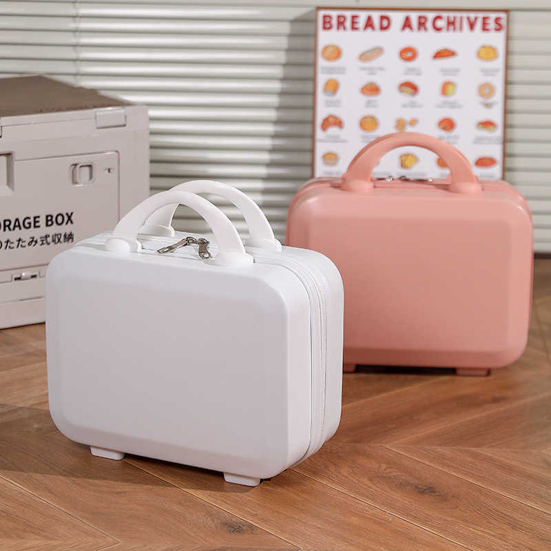 Mini Handheld Small Box 14 inch Makeup Box, Travel Luggage Bag, Handheld Gift Storage Gift Box
