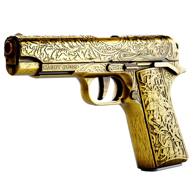 1911 Colt Soft Bullets Toy Gun Fancy Archaistic Relievo Pistol Shell Ejection Pistol Foam Dart Automatic Blowback Continuous Firing Movie Prop Collect