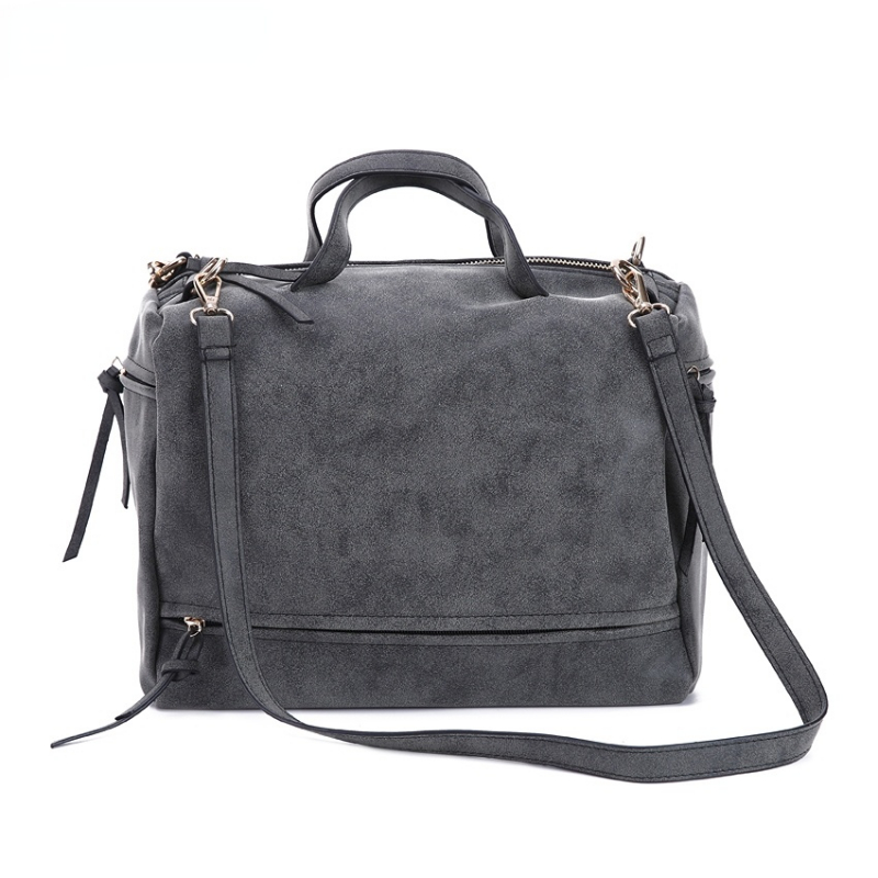 Women Handbag PU Leather Tote Bag Retro Shoulder Messenger Bags Tote Shopping Bag Green Gray Blue Red Femme Sac A Main
