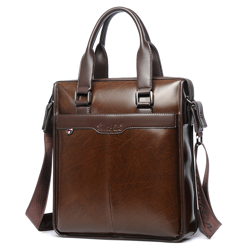 2024 Men's Briefcase Business Shoulder Bag Luxury designer bags split leather Messenger Bags Vertical Handbag Bag Travel Bags