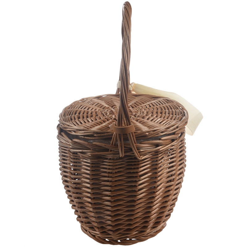 Fashion Summer New Women Beach Basket Straw Hand Bag Cover Handbag Wicker Handmade Small Women Bohemia Tote Travel Clutch(Brown)