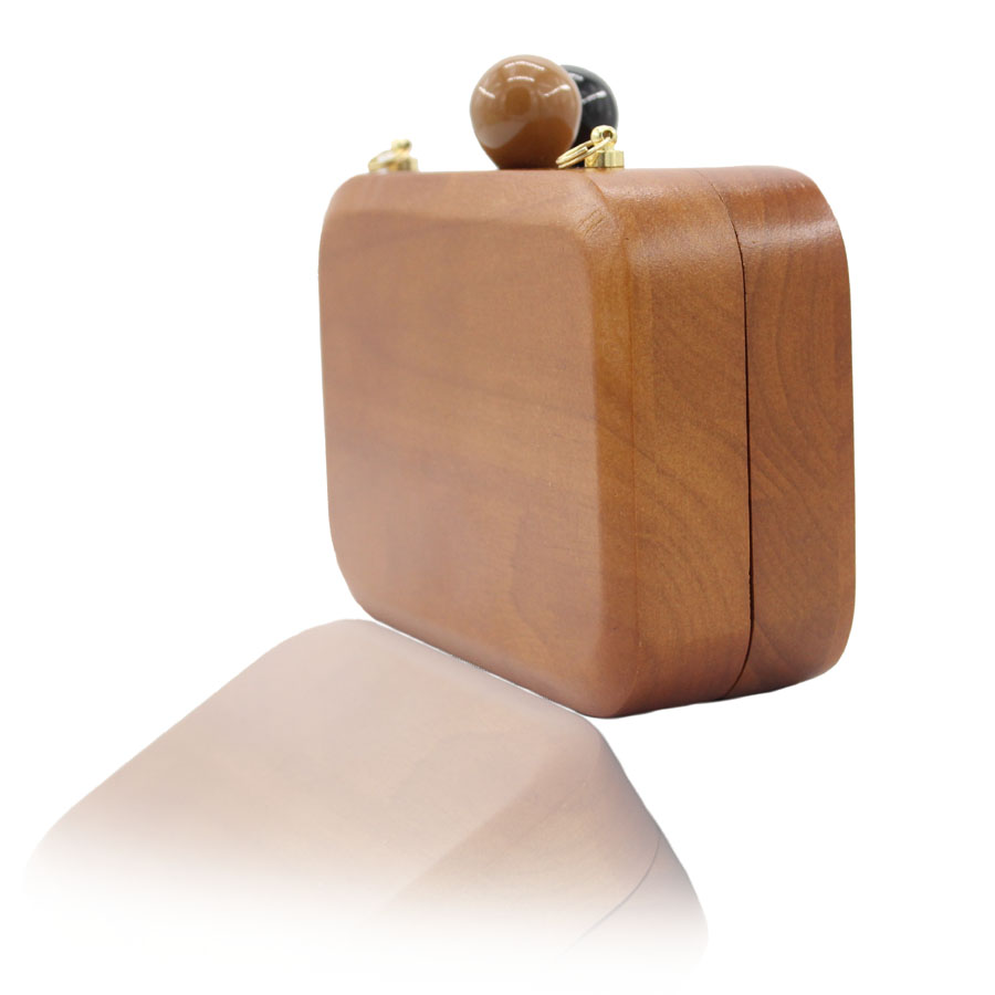 wood with acrylic material mosaic fashion party package and special wedding bag