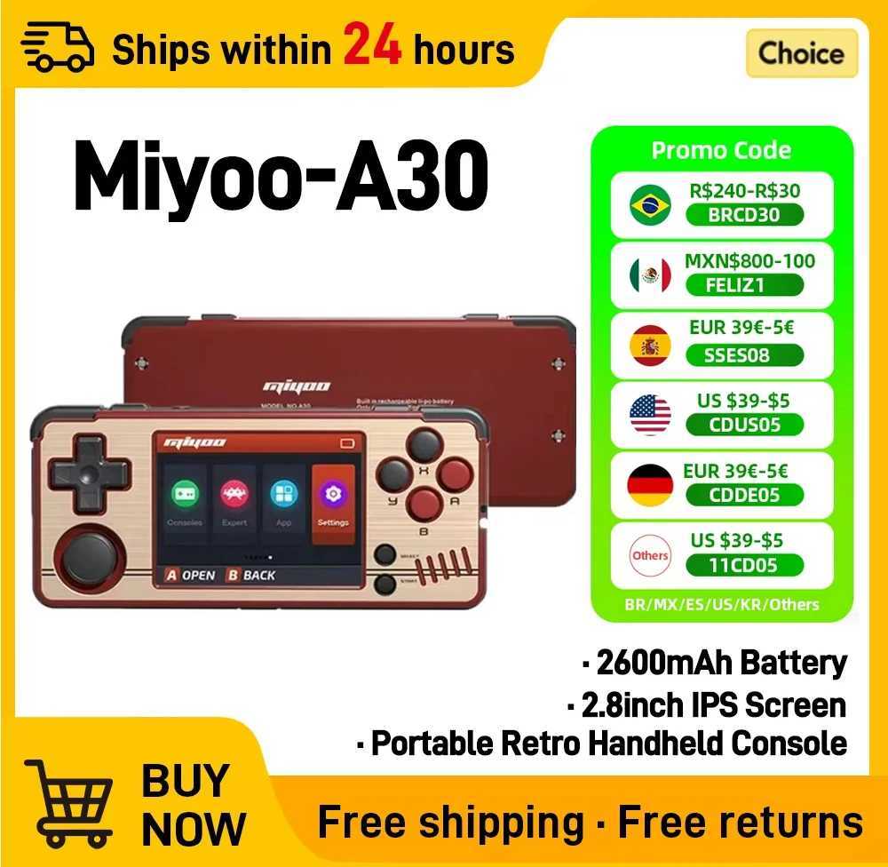 Retro game console portable handheld MIYOO A30 portable retro handheld game open source Linux system 2.8 IPS high-definition Sn WIFI Y241107