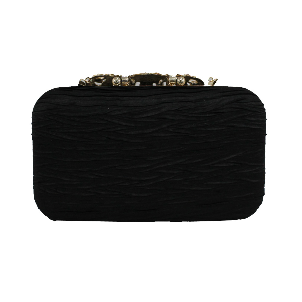 The large capacity Rhinestone satin evening clutch Handbag