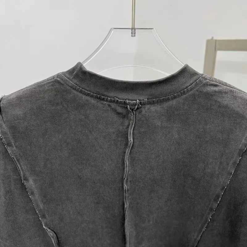 Men's T-Shirts Heavy Industrial THUG CLUB Vintage Embroidery T-shirt Best Quality 1 1 Premium Feeling Loose Casual Washed Tops Mens Womens Tee J2