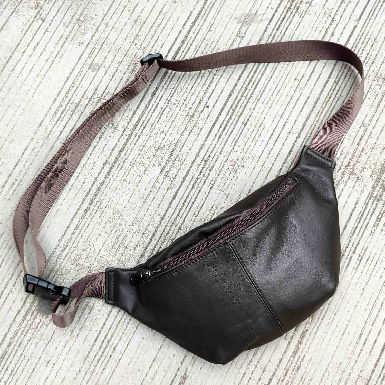 4 Color Man Genuine Leather Hiking Sport Crossbody Waist Bag Hip Pack Fanny Bag