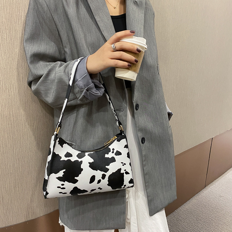 Fashion Zebra Print Women Luxury Handbag PU Simple Underarm Shoulder Bags Female Daily Design Totes Purse Pouch