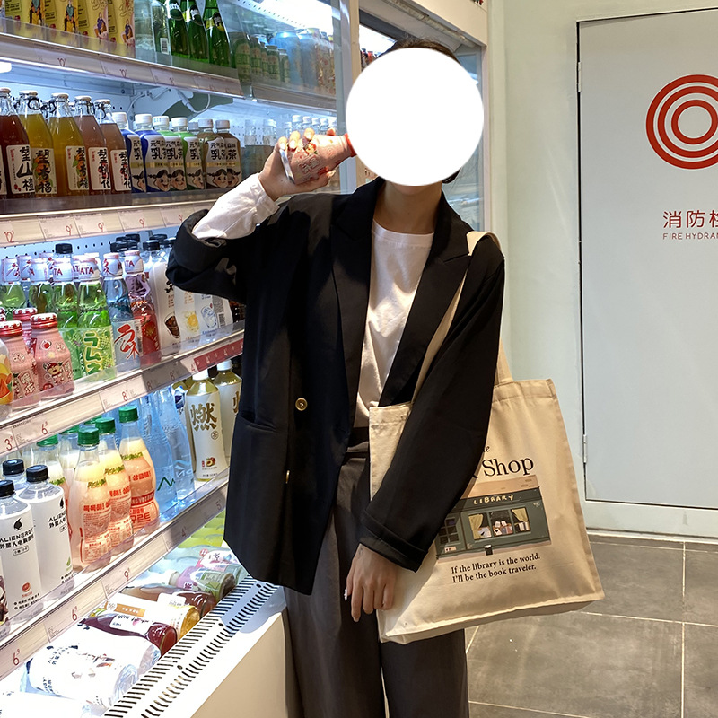 Women Canvas Shopping Bag Library Books Bag Ladies Cotton Cloth Shoulder Bags Eco Handbag Reusable Grocery Shopper Tote For Girl