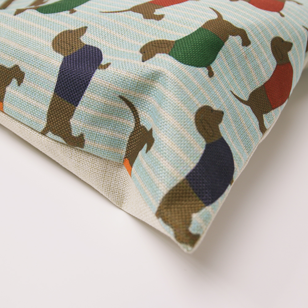Cute Dogs Printed Linen Cotton Tote Eco Bag Daily Use Reusable Shoulder Bags Dropshipping