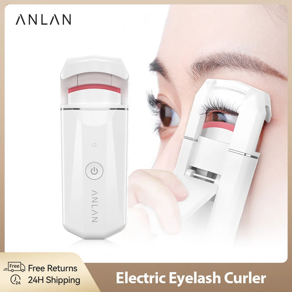 ANLAN Electric Heating Eyelash Curler Long term Curling Rechargeable Electric Eyelid Burn Eyelash Clamp Portable Makeup Tool 241107