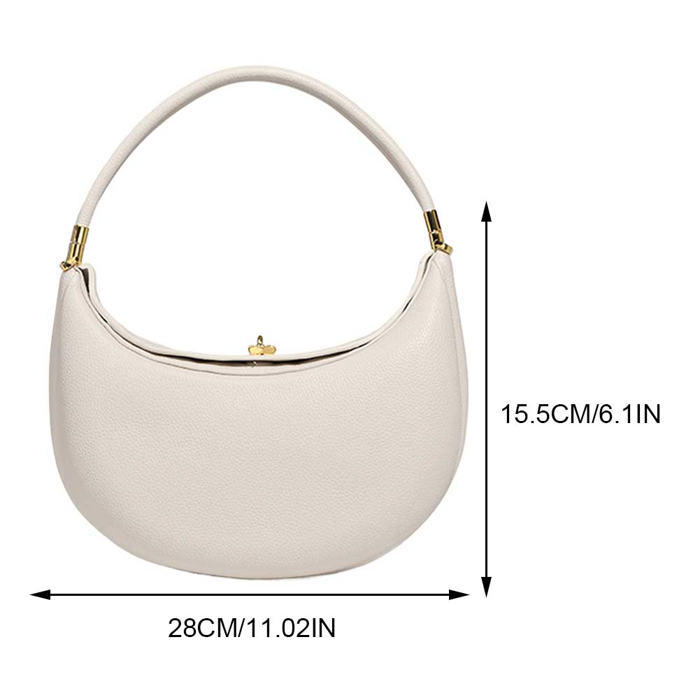 Trendy Half Moon Bag Leather Luxury Handbag Design Tote Bag for Women Shoulder Bag Female Chic Top Handle Ladies Casual Clutch