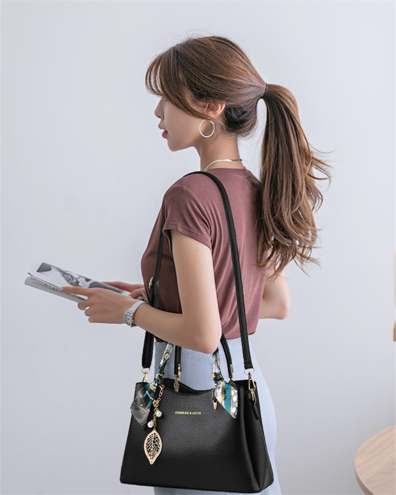 2023 Fashion Silk Scarf Women's Handbag Large Capacity Women Shoulder Bag Messenger Bucket Bags Sac A Main Femme bolso mujer