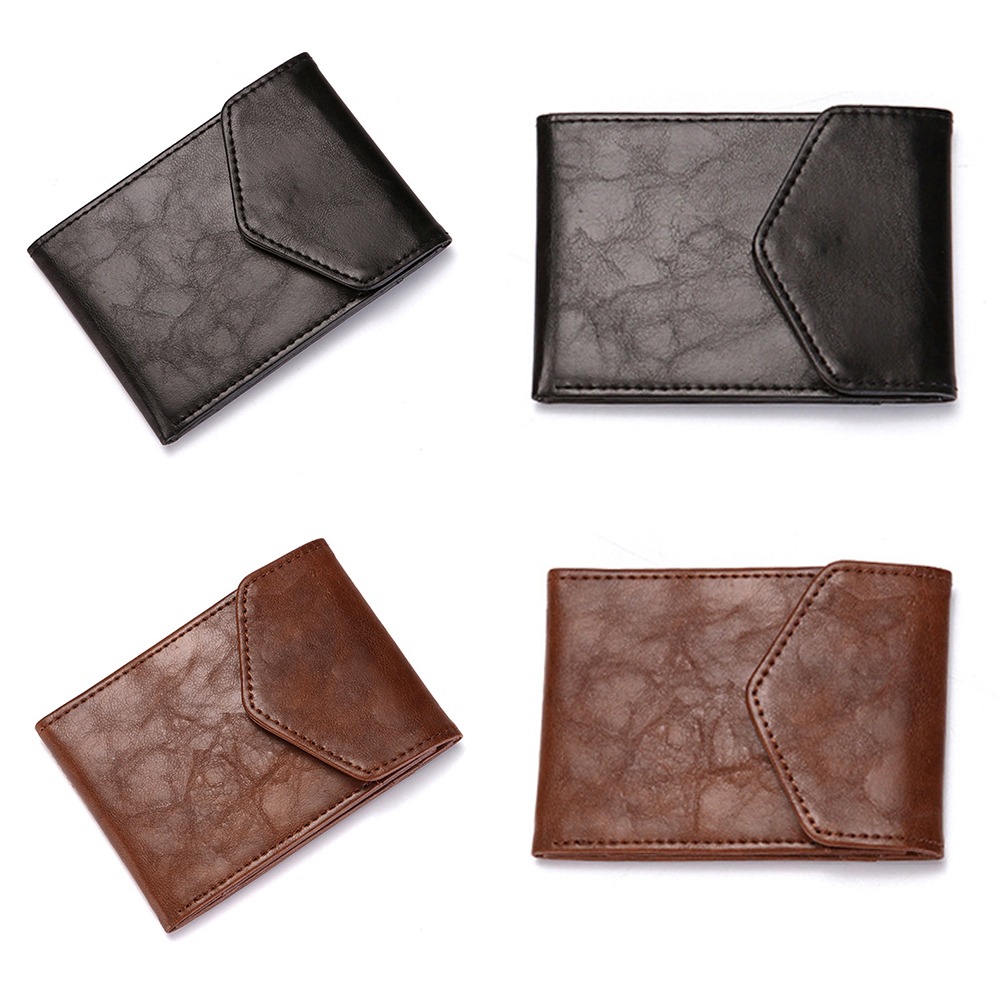 Fashion Ultrathin Men Leather Wallet Portable PU Leather Men Slim Wallet Multipurpose Coins Purse Card Holder for Men